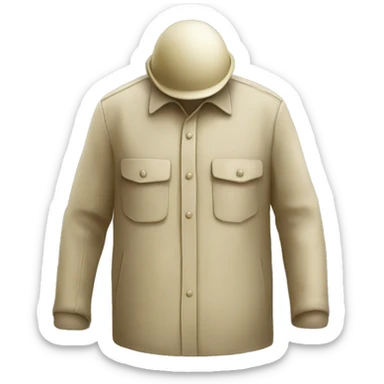 gardener pith helmet beige jacket bush sticker