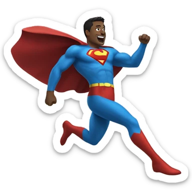 super man is flying sticker