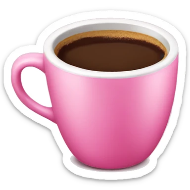 Pink coffee sticker