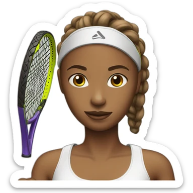 Tennis girl sticker