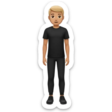 japanese black shirt and pant sticker