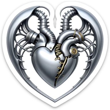 sorayama giger heart sticker
