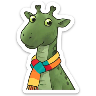 Giraffe painting sticker