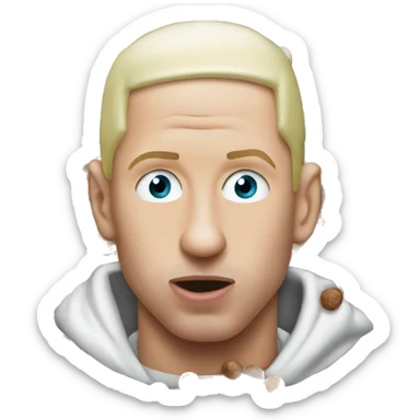 Eminem eating m&ms sticker