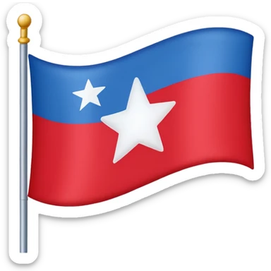 Make an emoji of a flag that is red blue red it’s a star in the middle sticker
