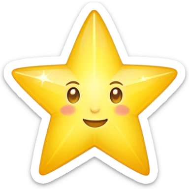 bright shining star sticker