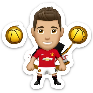 Cristiano Ronaldo Manchester United 2008 logo AIG número dorsal 7 sticker