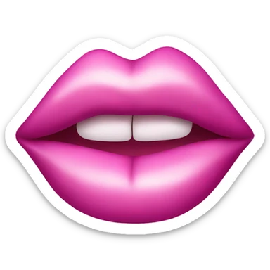 Pink kiss lips sticker
