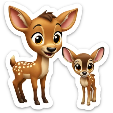 Bambi with masche sticker
