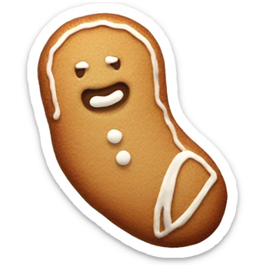 frosted gingerbread cookie shaped like a sock sticker