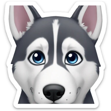 Husky tapandose los ojos con las patas sticker