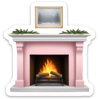 Winter Pink FirePlace sticker