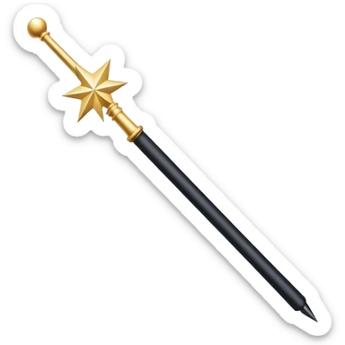 magic wand,simple cylindrical, black in the middle,both ends are white sticker