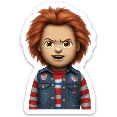 Chucky doll sticker