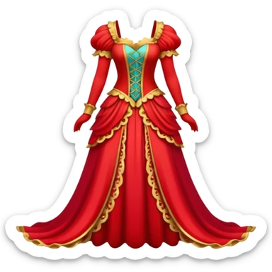 Fairy Tale Costume including red and other colors sticker