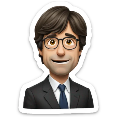 Puigdemont saltando alegre sticker