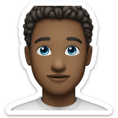 calm and confident young man and beautiful blue eyes  sticker