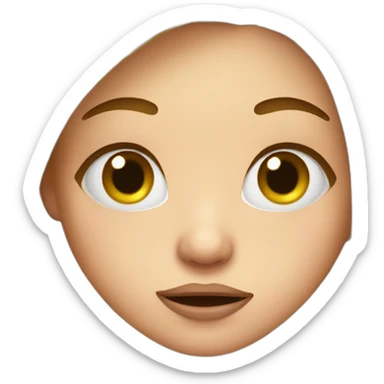 Cute girl with lazy mouth sticker