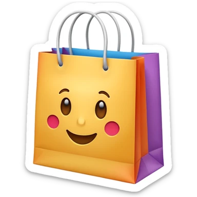 beautiful shopping bag sticker