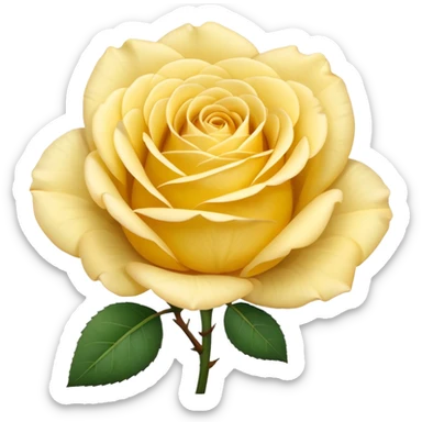 Pale Yellow rose sticker