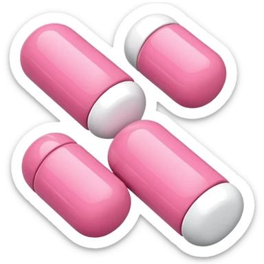 pink and white medication sticker