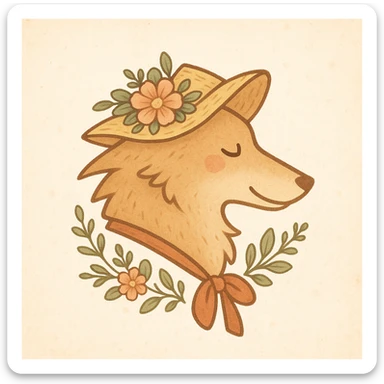 Give the Overwolf logo a cute cottagecore makeover sticker