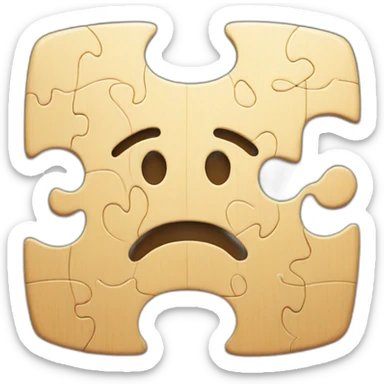 Smiling piece of jigsaw puzzle sticker
