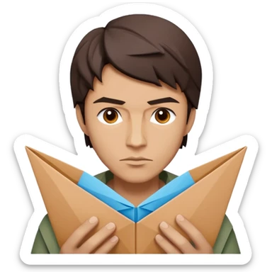 man origami maker sticker