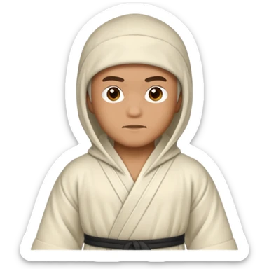 All white ninja with robe and light brown skin color sticker