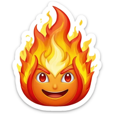 Asme un fuego pixeleado sticker