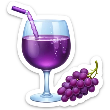 Grapes Drink with alochol sticker