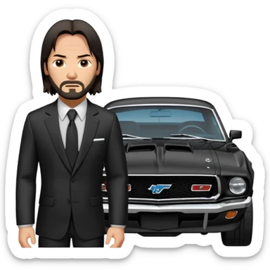 Ford mustang mach 1Jhon Wick sticker