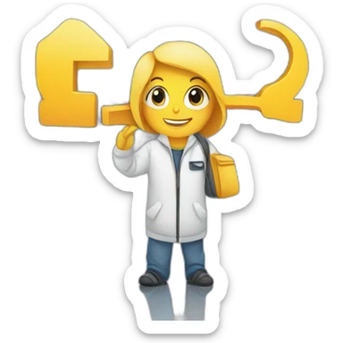 airport holding a sign sticker