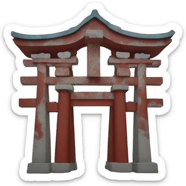Japanese Tori gate from Greek marbles sticker