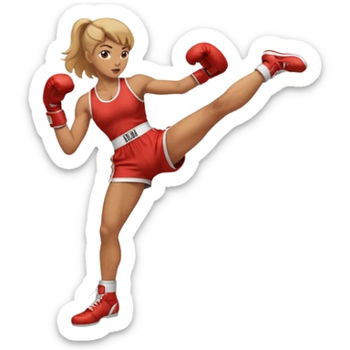 womanthai boxing wear boxing suit hit click high legs 2 legs click up sticker