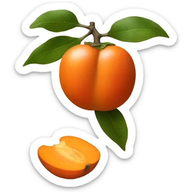 Ripe persimmon sticker