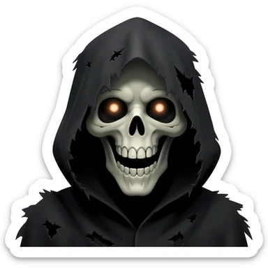 grim reaper laughing sticker