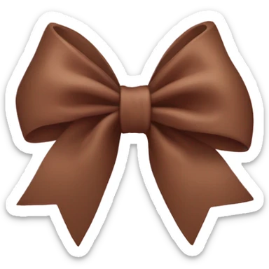 A brown bow just like the pink emoji bow sticker