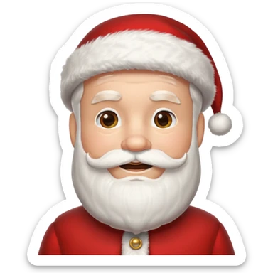 santa with onlu mustache no beard sticker
