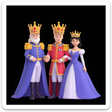 disney king and queen posing sticker