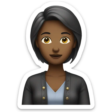 Woman with Social Clothes only head sticker