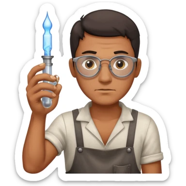 Glass Blower man sticker