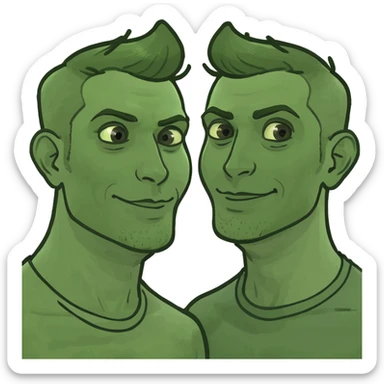 gay couple sticker