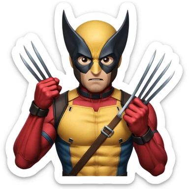 Wolverine from Deadpool & Wolverine movie sticker