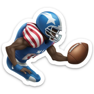 Alien throwing an American football sticker
