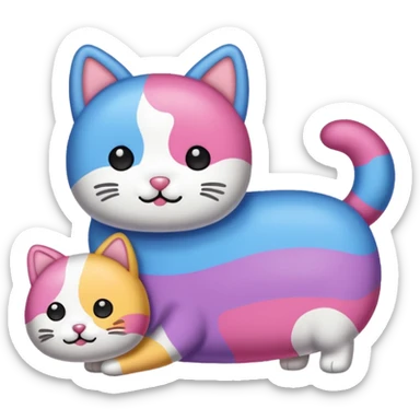 Nyan dog VS Nyan cat sticker