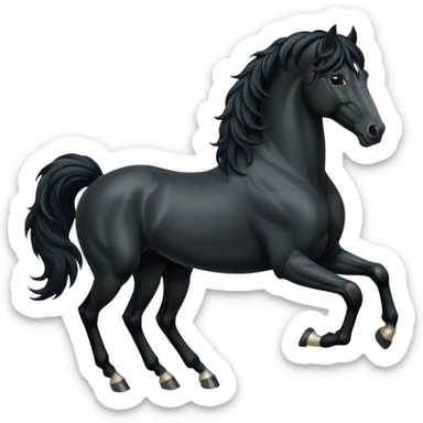 Black Spaniard horse  sticker