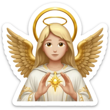 Aesthetic biblical faceless archangel sticker