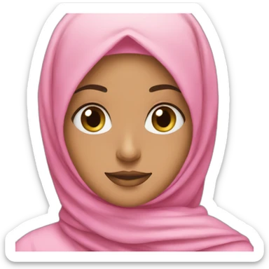 Hijabi girl with pink hijab. sticker