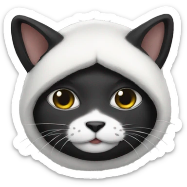 Cat with panda suit sticker